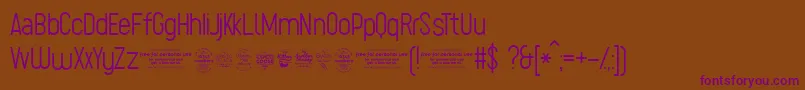 SugoExtralighttrial Font – Purple Fonts on Brown Background