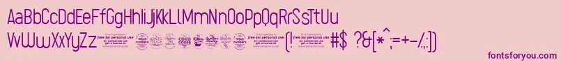 SugoExtralighttrial Font – Purple Fonts on Pink Background