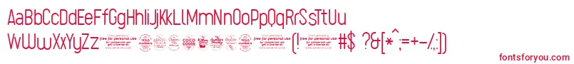 SugoExtralighttrial Font – Red Fonts on White Background