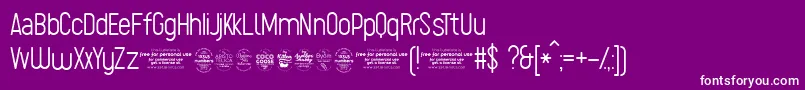SugoExtralighttrial Font – White Fonts on Purple Background