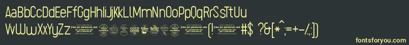 SugoExtralighttrial Font – Yellow Fonts on Black Background