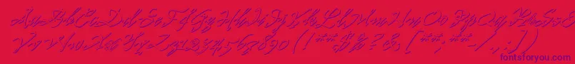 Шрифт Pr8ShadowCat – фиолетовые шрифты на красном фоне