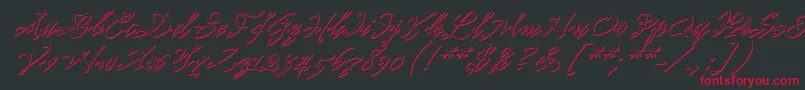 Pr8ShadowCat Font – Red Fonts on Black Background