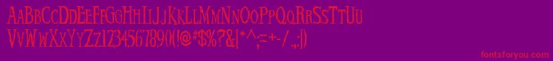 DemonNi Font – Red Fonts on Purple Background