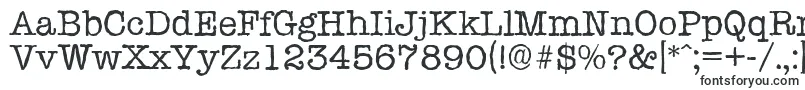 TypewriterantiqueRegular-fontti – erittäin leveät fontit