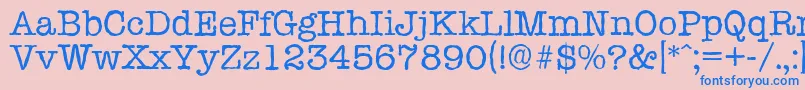 TypewriterantiqueRegular Font – Blue Fonts on Pink Background
