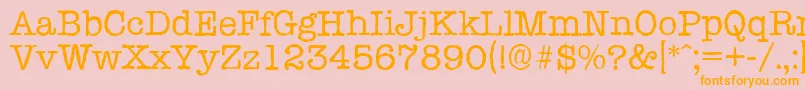 TypewriterantiqueRegular Font – Orange Fonts on Pink Background