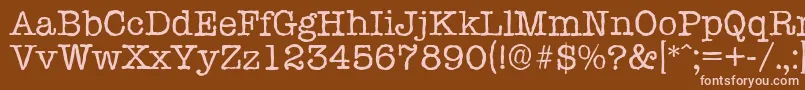 TypewriterantiqueRegular Font – Pink Fonts on Brown Background