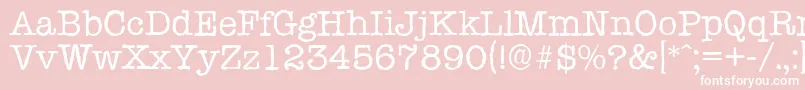 TypewriterantiqueRegular Font – White Fonts on Pink Background