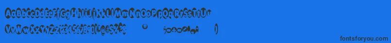 Шрифт Thelogovals – чёрные шрифты на синем фоне