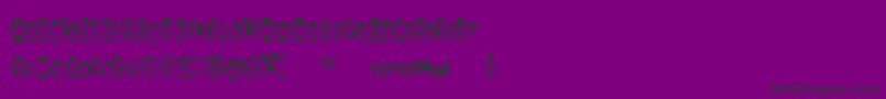 Thelogovals-fontti – mustat fontit violetilla taustalla
