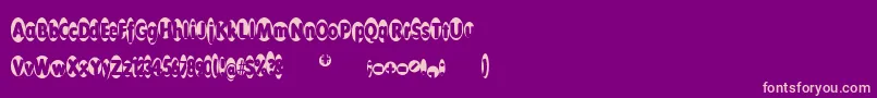 Thelogovals Font – Pink Fonts on Purple Background