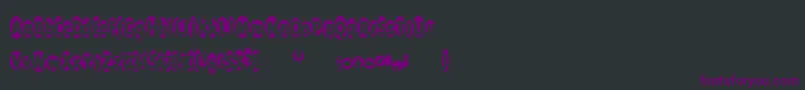 Czcionka Thelogovals – fioletowe czcionki na czarnym tle