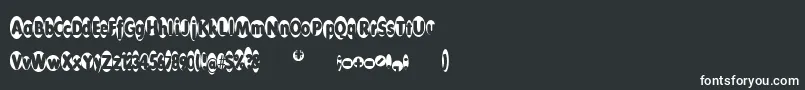 Thelogovals-fontti – valkoiset fontit mustalla taustalla