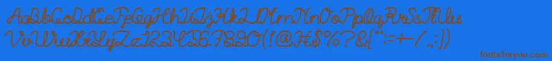 BillyjeanstyleBold Font – Brown Fonts on Blue Background