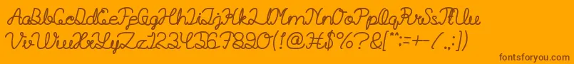BillyjeanstyleBold Font – Brown Fonts on Orange Background