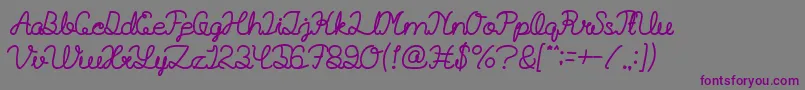 BillyjeanstyleBold Font – Purple Fonts on Gray Background
