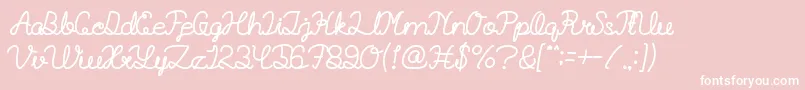 BillyjeanstyleBold Font – White Fonts on Pink Background