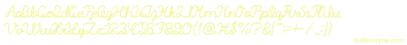 BillyjeanstyleBold Font – Yellow Fonts on White Background
