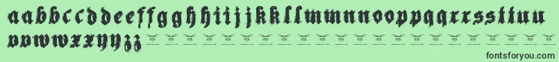 Reachingforheaven Font – Black Fonts on Green Background