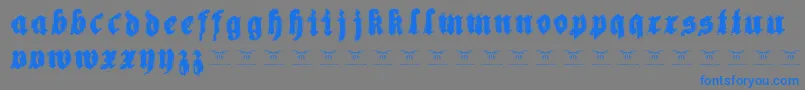 Reachingforheaven Font – Blue Fonts on Gray Background