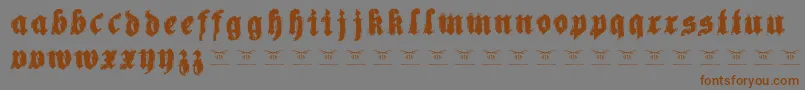 Reachingforheaven Font – Brown Fonts on Gray Background