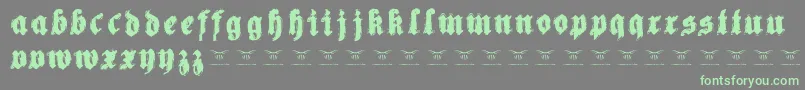 Reachingforheaven Font – Green Fonts on Gray Background