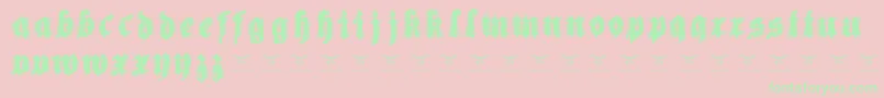 Reachingforheaven Font – Green Fonts on Pink Background