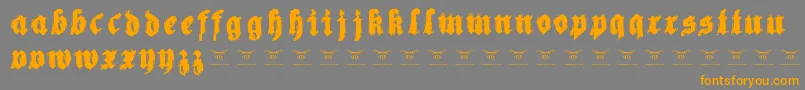 Reachingforheaven Font – Orange Fonts on Gray Background