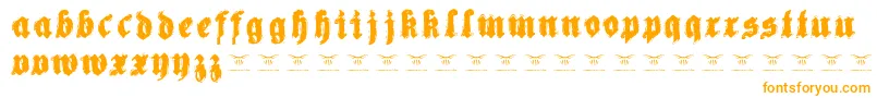 Reachingforheaven Font – Orange Fonts on White Background