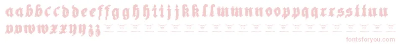 Reachingforheaven Font – Pink Fonts on White Background