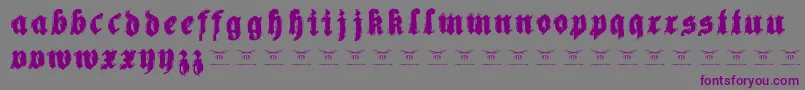 Reachingforheaven Font – Purple Fonts on Gray Background