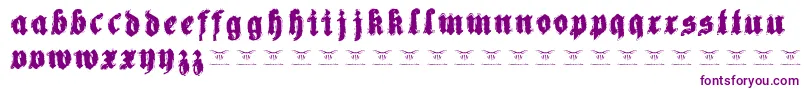 Reachingforheaven Font – Purple Fonts on White Background