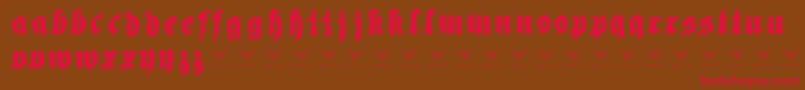 Reachingforheaven Font – Red Fonts on Brown Background