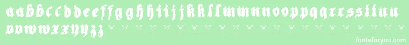 Reachingforheaven Font – White Fonts on Green Background