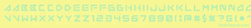 Insanehours2 Font – Green Fonts on Yellow Background