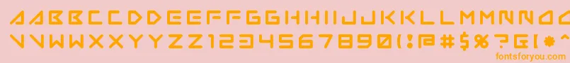 Insanehours2 Font – Orange Fonts on Pink Background