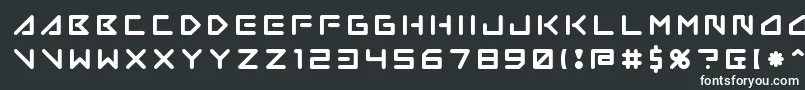 フォントInsanehours2 – 黒い背景に白い文字