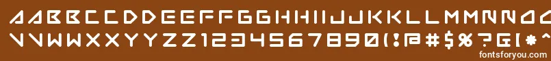 フォントInsanehours2 – 茶色の背景に白い文字