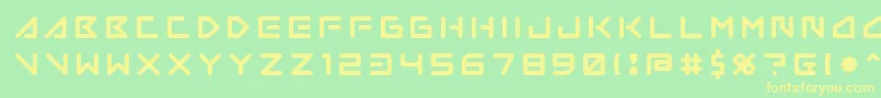 Insanehours2 Font – Yellow Fonts on Green Background