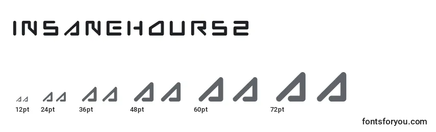 Размеры шрифта Insanehours2
