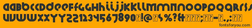 Шрифт Santiako2 – чёрные шрифты на оранжевом фоне