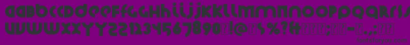 Santiako2-Schriftart – Schwarze Schriften auf violettem Hintergrund