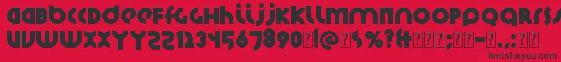 フォントSantiako2 – 赤い背景に黒い文字