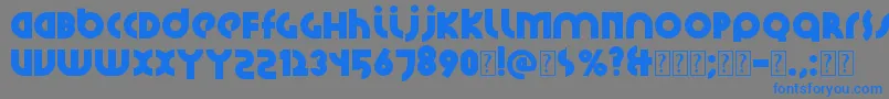 フォントSantiako2 – 灰色の背景に青い文字