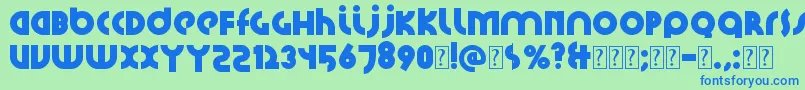 フォントSantiako2 – 青い文字は緑の背景です。