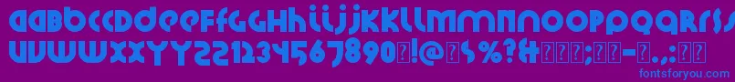 Шрифт Santiako2 – синие шрифты на фиолетовом фоне