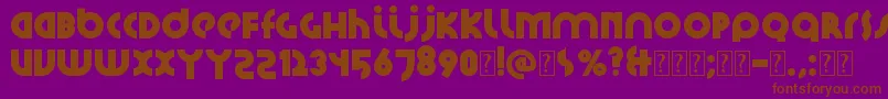 Santiako2-Schriftart – Braune Schriften auf violettem Hintergrund