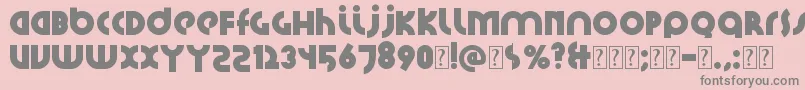 フォントSantiako2 – ピンクの背景に灰色の文字