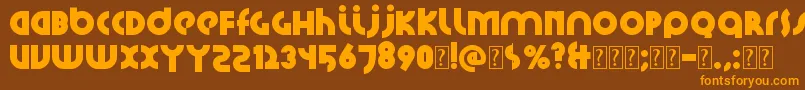 Santiako2 Font – Orange Fonts on Brown Background